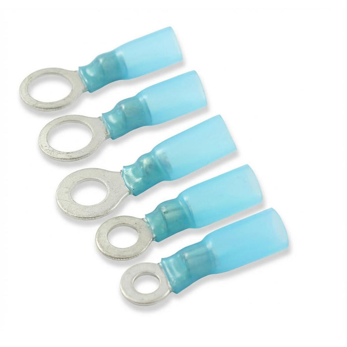 Heat Shrink Ring Crimp Terminals - 1.5-2.5mm² Cable (Blue)