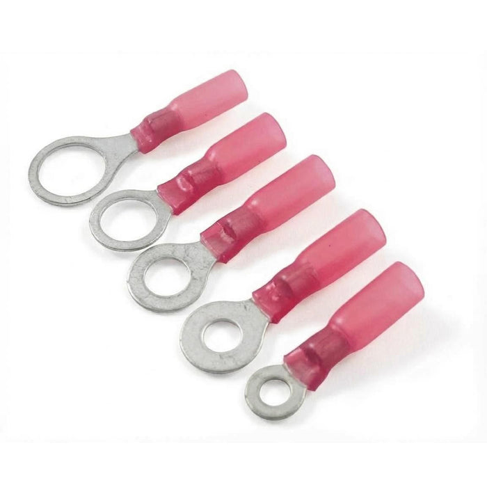 Heat Shrink Ring Crimp Terminals - 0.5-1.5mm² Cable (Red)