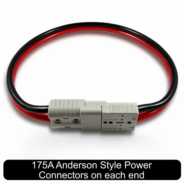 35mm² 2 AWG (240 AMPS) Siamese Twinflex Battery Cable with 175A Anderson Connectors