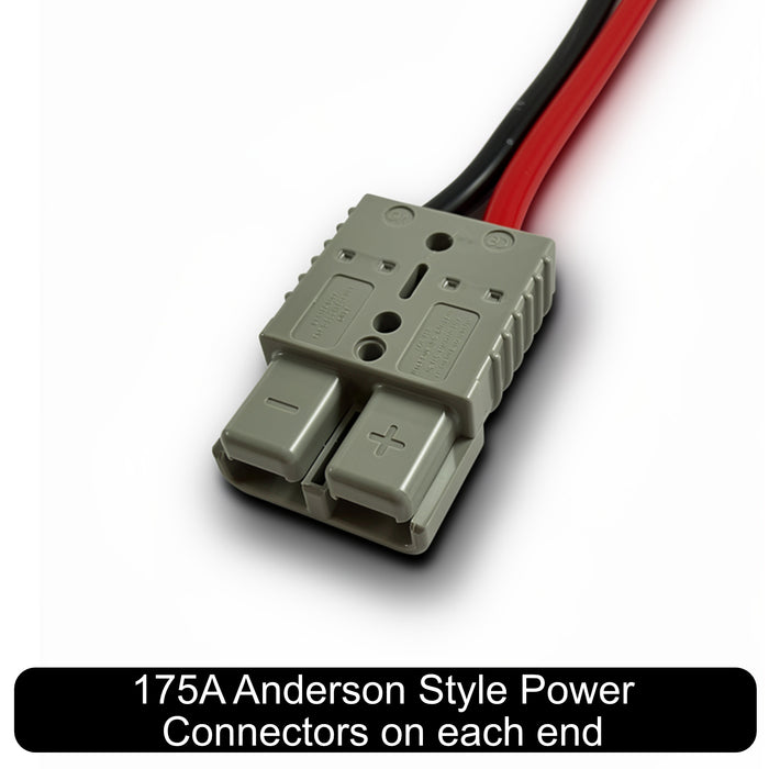 35mm² 2 AWG (240 AMPS) Siamese Twinflex Battery Cable with 175A Anderson Connectors