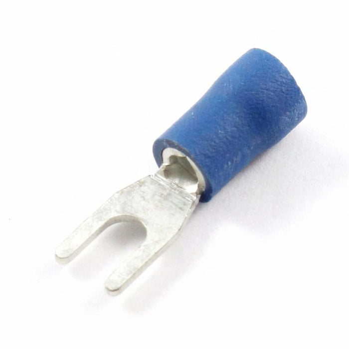 Fork Crimp Terminals - 1.5-2.5mm² Cable (Blue)
