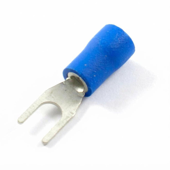Fork Crimp Terminals - 1.5-2.5mm² Cable (Blue)
