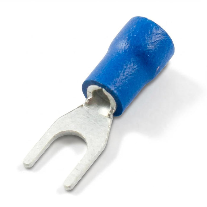 Fork Crimp Terminals - 1.5-2.5mm² Cable (Blue)