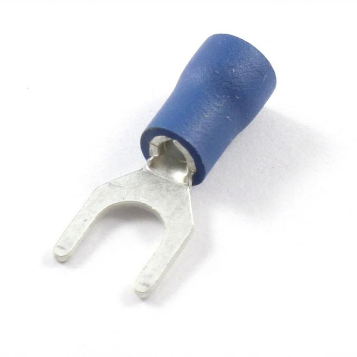 Fork Crimp Terminals - 1.5-2.5mm² Cable (Blue)