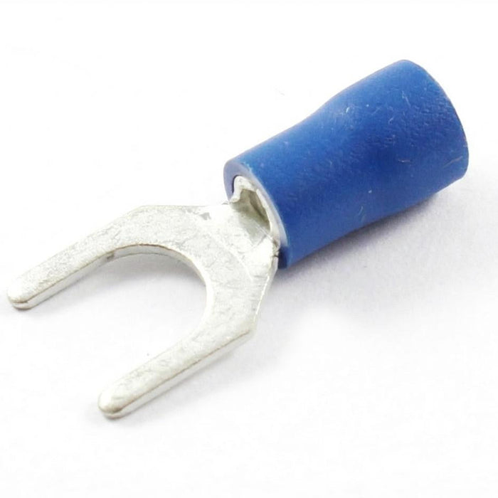 Fork Crimp Terminals - 1.5-2.5mm² Cable (Blue)