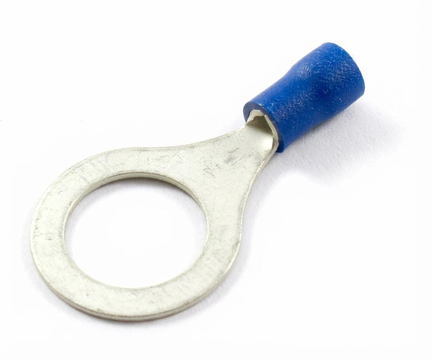 Ring Crimp Terminals - 1.5-2.5mm² Cable (Blue)