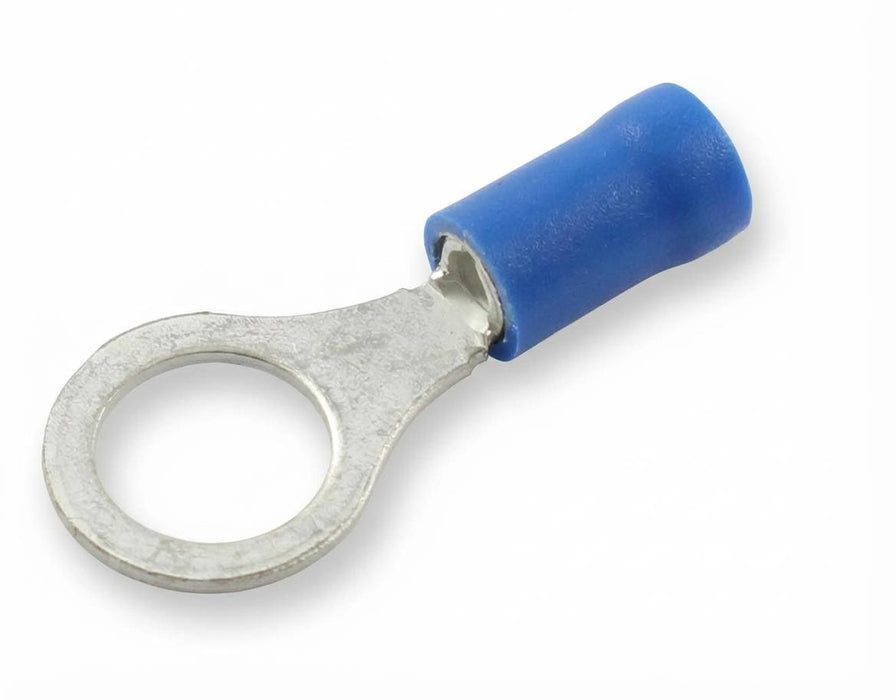 Ring Crimp Terminals - 1.5-2.5mm² Cable (Blue)