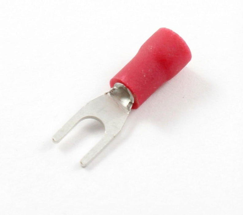 Fork Crimp Terminals - 0.5-1.5mm² Cable (Red)