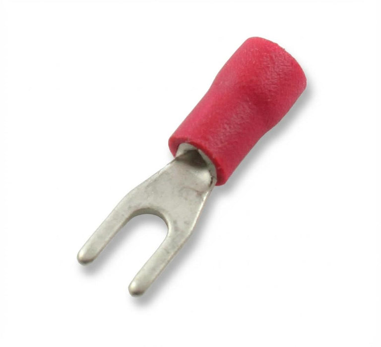 Fork Crimp Terminals - 0.5-1.5mm² Cable (Red)
