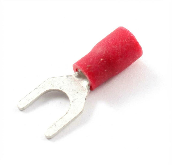 Fork Crimp Terminals - 0.5-1.5mm² Cable (Red)