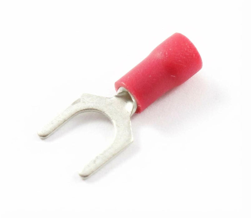 Fork Crimp Terminals - 0.5-1.5mm² Cable (Red)