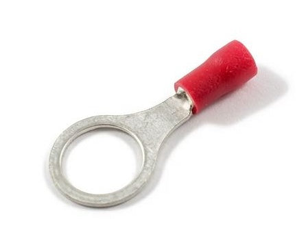 Ring Crimp Terminals - 0.5-1.5mm² Cable (Red)