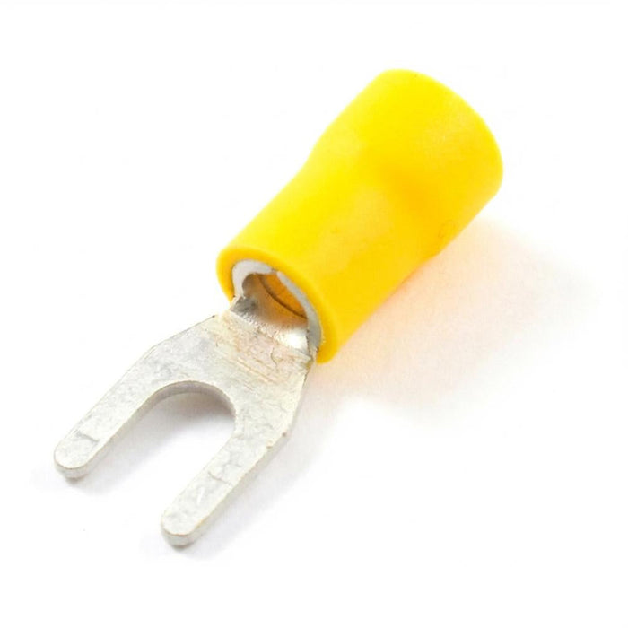 Fork Crimp Terminals - 4.0-6.0mm² Cable (Yellow)