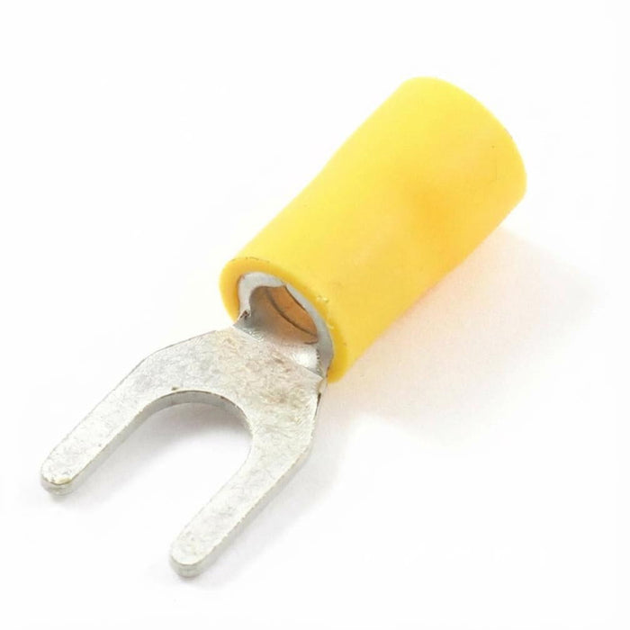 Fork Crimp Terminals - 4.0-6.0mm² Cable (Yellow)