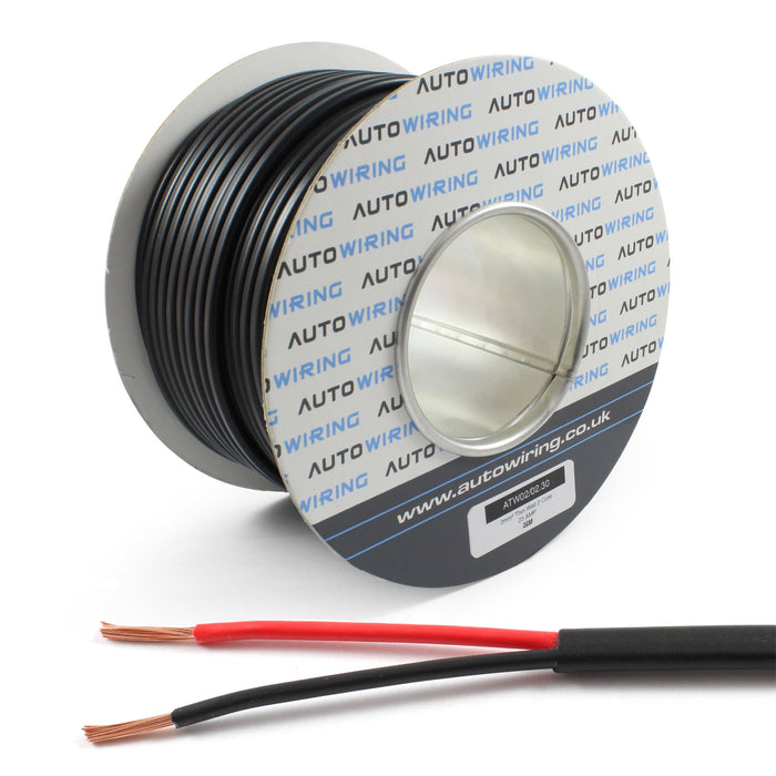 Flat Thin Wall 2 Core Cable 2mm² 15 AWG (25 AMPS)