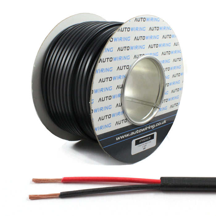 Flat Thin Wall 2 Core Cable 1.5mm² 16 AWG (21 AMPS)