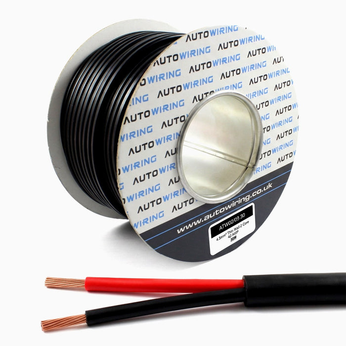 Flat Thin Wall 2 Core Cable 4.5mm² 11 AWG (42 AMPS)