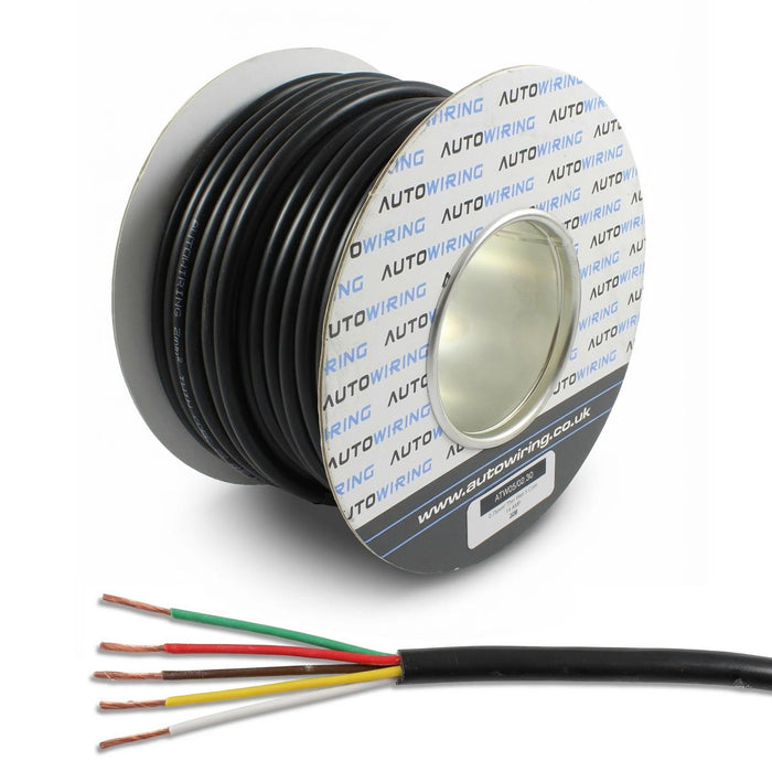 Thin Wall 5 Core Cable 0.75mm² 18 AWG (14 AMPS)