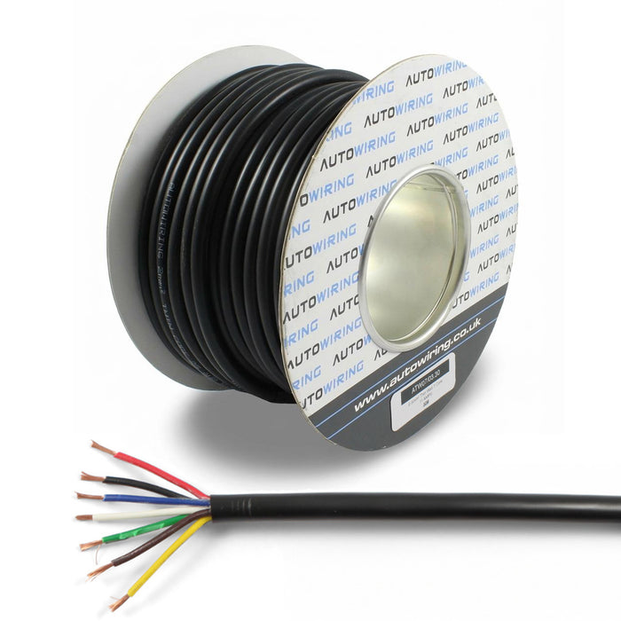 Thin Wall 7 Core Cable 0.5mm² 20 AWG (11 AMPS)