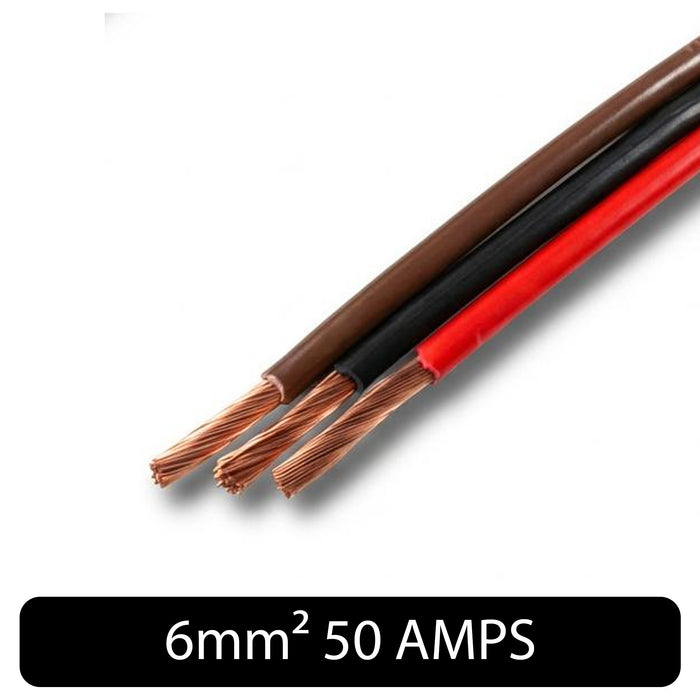 6mm² Thin Wall Single Core Cable 10 AWG (50 AMPS)