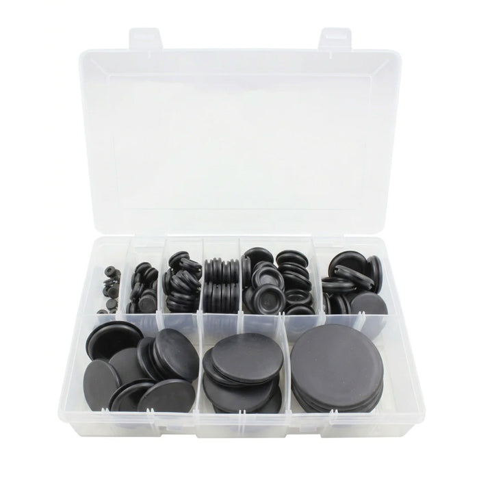 Rubber Cable Blanking Closed Grommets Assortment Box 130pc 6–50mm