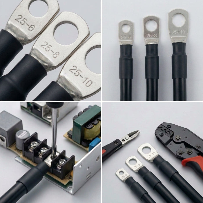 25mm² Black Extra Flexible PVC Copper Battery Lead 170A- CUSTOM
