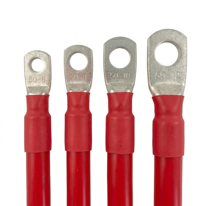 50mm² Red Extra Flexible PVC Copper Battery Lead 345A- CUSTOM