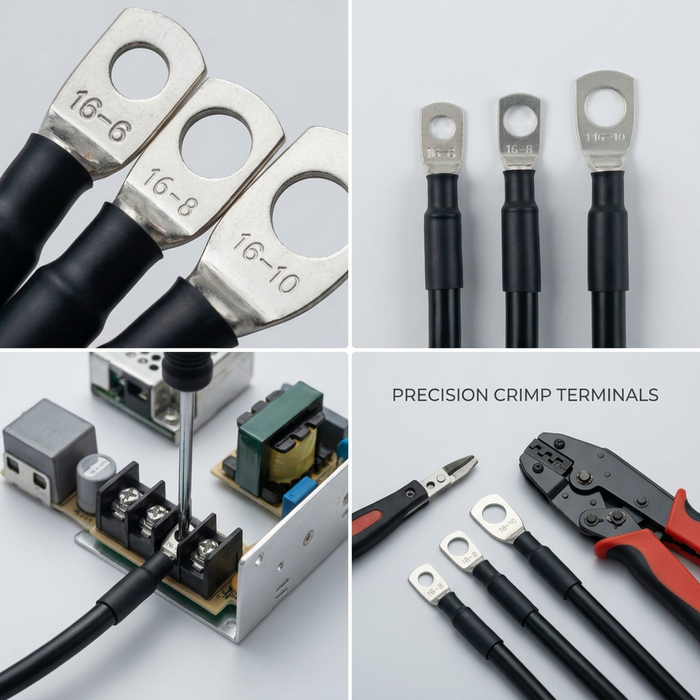 16mm² Black Extra Flexible PVC Copper Battery Lead 110A- CUSTOM
