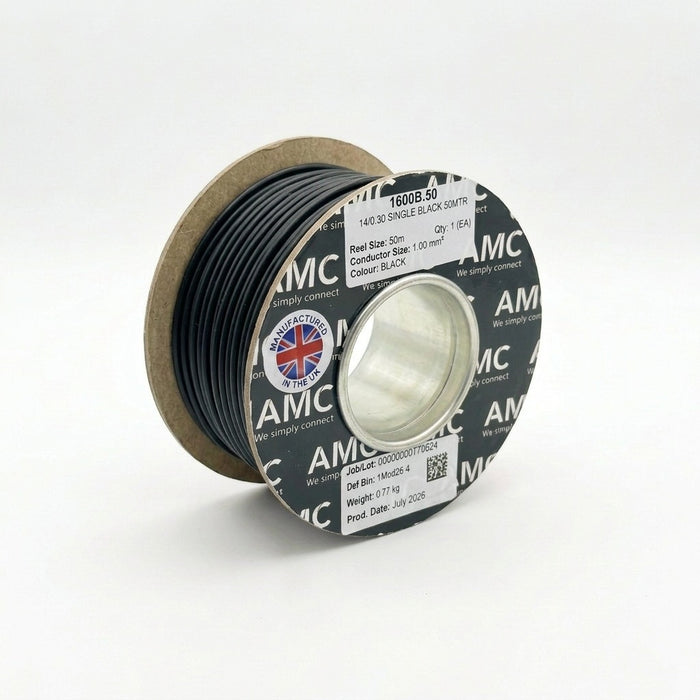 Classic PVC Single Core Cable 1mm² 17 AWG (8.75 AMPS)