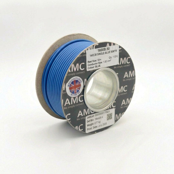 Classic PVC Single Core Cable 1mm² 17 AWG (8.75 AMPS)