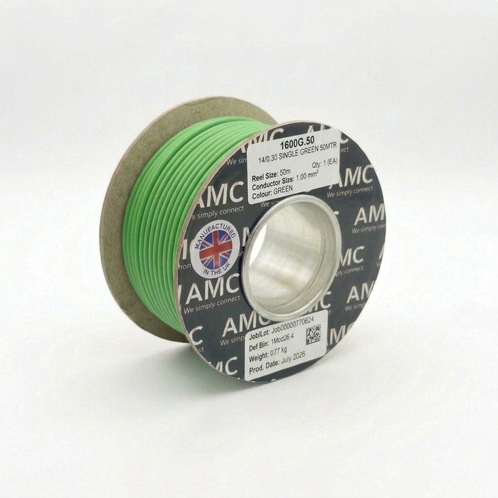 Classic PVC Single Core Cable 1mm² 17 AWG (8.75 AMPS)