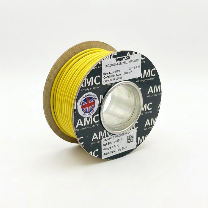 Classic PVC Single Core Cable 1mm² 17 AWG (8.75 AMPS)