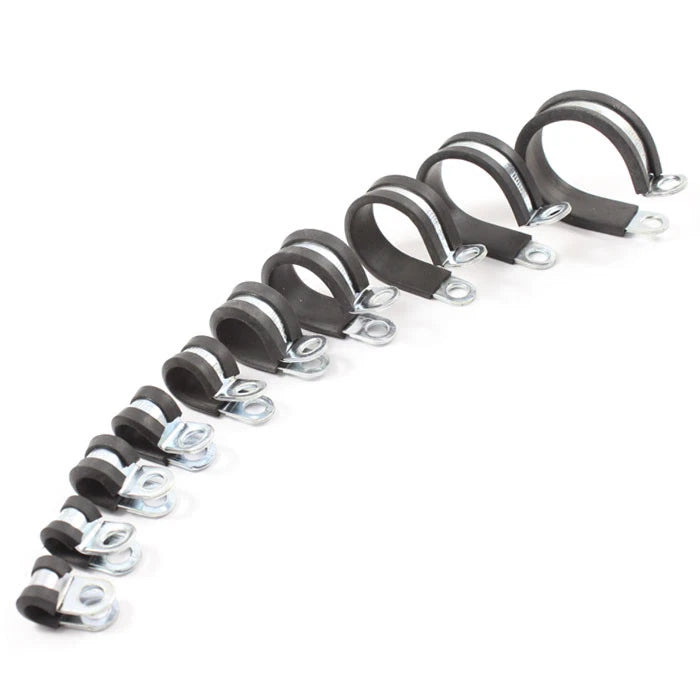 Rubber Lined Zinc Plated Metal P Clips